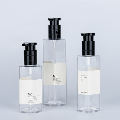 Materiale del colletto PET Plastica 200ml 250ml 300ml Bottiglia di shampoo per imballaggi per la cura della pelle