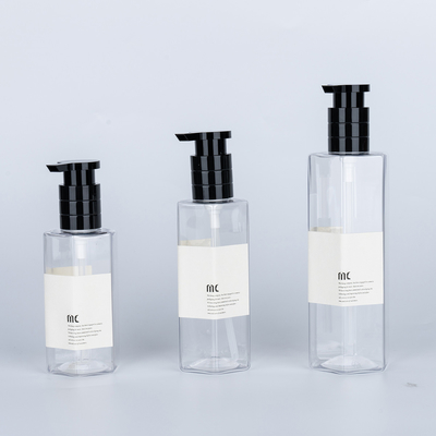 Materiale del colletto PET Plastica 200ml 250ml 300ml Bottiglia di shampoo per imballaggi per la cura della pelle