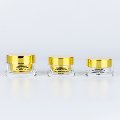 15g 30g 50g Bottiglia di Crema Cosmetica Acrilica a doppia parete con chiusura dorata