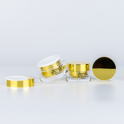 15g 30g 50g Bottiglia di Crema Cosmetica Acrilica a doppia parete con chiusura dorata
