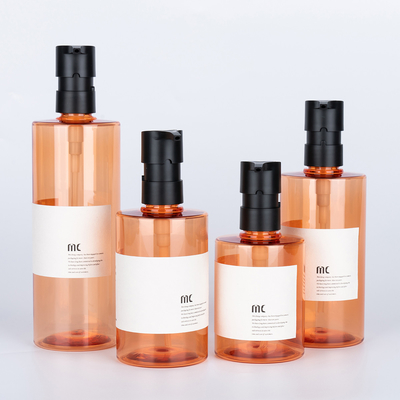 200 ml 250 ml 300 ml 400 ml Bottiglia di plastica PET Shampoo Bottiglia Rotonda Con Pompa di Lozione