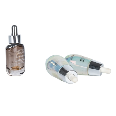 Bottiglia gocciolante di vetro rotondo competitivo per siero ed essenza 30ml 50ml Qualsiasi colore va bene