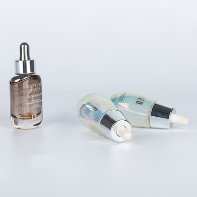 Bottiglia gocciolante di vetro rotondo competitivo per siero ed essenza 30ml 50ml Qualsiasi colore va bene