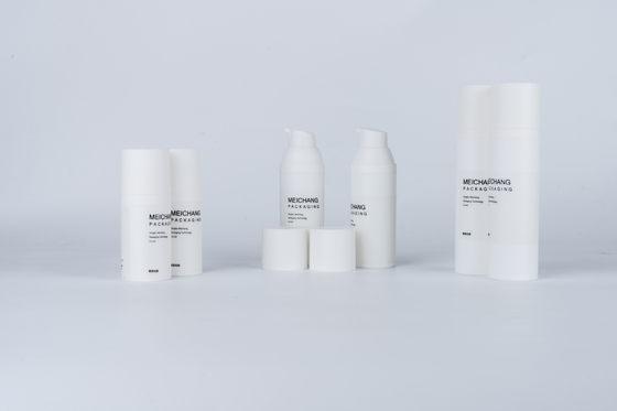 15ML 30ML 50ML Pompa di lozione bianca opaca senza aria Bottiglia di scarico di 0,25ml Pompa di spruzzo Pp