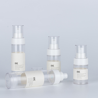 30 ml 50 ml 80 ml 100 ml Bottiglia senza aria per lozione con pompa spruzzatrice e confezionamento in scatola di cartone