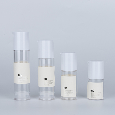 10 ml 15 ml 20 ml 30 ml 50 ml 80 ml 100 ml 120 ml Bottiglia di plastica AS senza aria per la cura della pelle