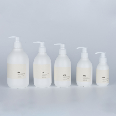 Stampa a schermo 100ML 200ML 250ML 300ML 500ML Bottiglia di shampoo in PE rotondo di plastica Bottiglia per lavaggio a mano