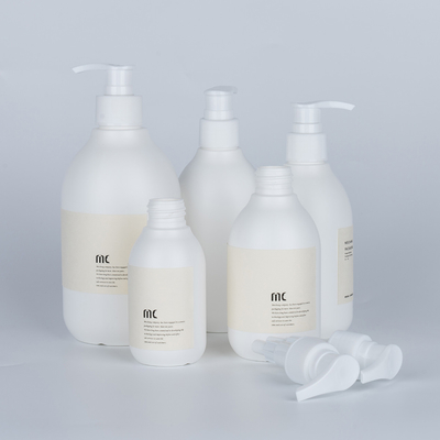 Stampa a schermo 100ML 200ML 250ML 300ML 500ML Bottiglia di shampoo in PE rotondo di plastica Bottiglia per lavaggio a mano