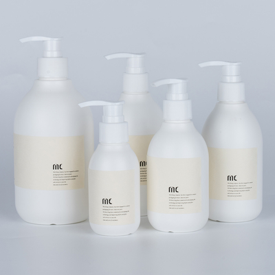 Stampa a schermo 100ML 200ML 250ML 300ML 500ML Bottiglia di shampoo in PE rotondo di plastica Bottiglia per lavaggio a mano