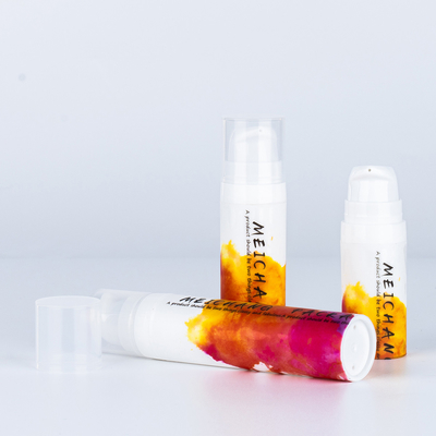 5 ml 10 ml 15 ml PP Bottiglia di pompa di lozione bianca senza aria Bottiglia toner con tappo industriale